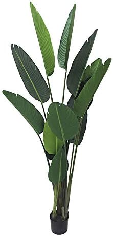 TraPal Artificial Plants for Home Decor Indoor Outdoor Fake Travelers Palm Tree for Home Office Store Decorations, 6-Feet