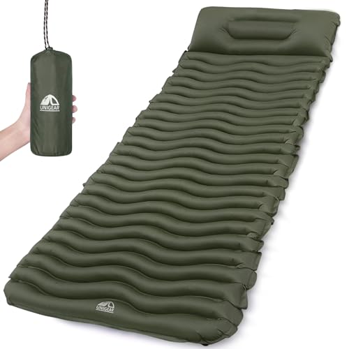 Unigear Inflatable Camping Mattress, Ultralight Air Cushion, Water Resistant Inflatable Mattress for Camping, Travel, Beach, Tent, Sleeping Bag