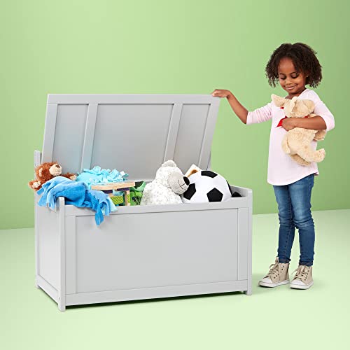Melissa & Doug Wooden Toy Chest Gray Furniture for Playroom Pricepulse