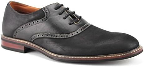 Men's 19268A Two Tone Saddle Lace Up Oxfords Dress Shoes