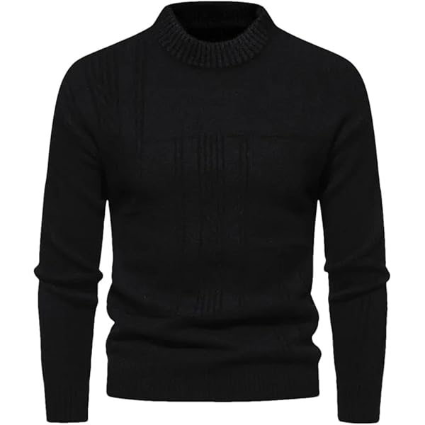 Men's Crew Neck Knitted Sweaters Classic Autumn Winter Warm