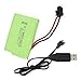 Fistone Spare Rechargeable 3.7V 600mAh Li-on Battery Pack 2 Pcs for RC Robot Dinosaur Intelligent Interactive Smart Toy 2.4G Electronic Remote Robot with Charging Cable SM 2P Plug