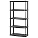 Sandusky Lee PS361872-5B Plastic Shelving, 36" Width x 72" Height x 18" Depth, Black primary
