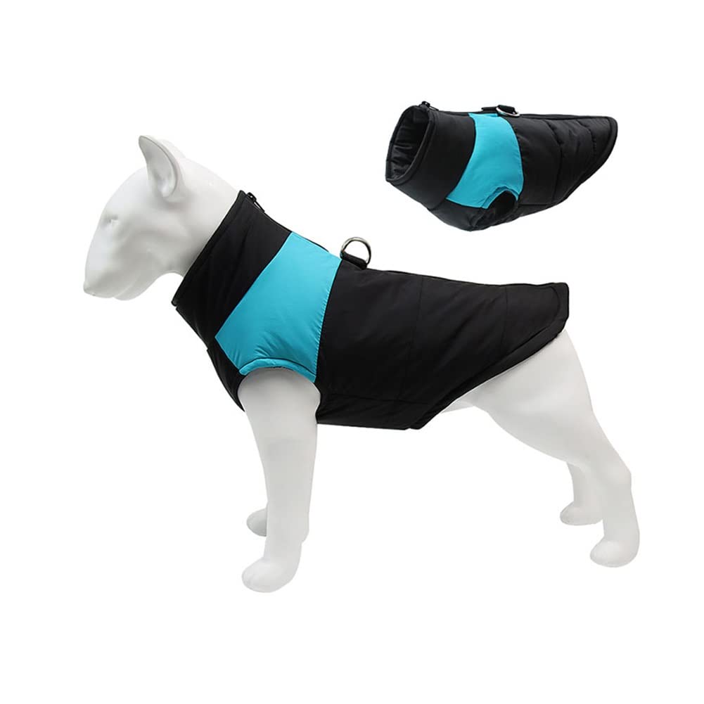 Homieco Waterproof Dog Coat, Pet Dog Winter Coat, Warm Pet Jacket Waterproof Clothes for Pet Dog - Blue