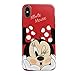 Minnie Mouse Soft TPU Case for iPhone XR 6.1 iPhoneXR Red Color Slim Sleek Fit Light Disney Disneyland Cartoon Polka Dots Bow Tie Cute Lovely Gift Kids Teens Girls