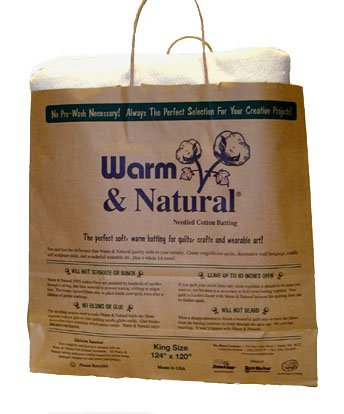 Warm Company Batting 120-Inch by 124-Inch Warm and Natural Cotton Batting, King