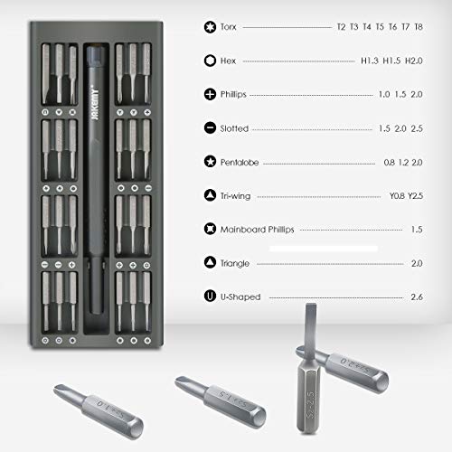 Precision Screwdriver Set with Magnetic Driver Kit, 25 in 1 Electronics Screwdriver Bit Set Repair Tool for Computer, Cell Phone, iPhone, iPad, Watch, Tablet, PC, MacBook, Glasses and More