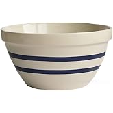 Ohio Stoneware USA-Made Shoulder Bowl Bristol with Navy Stripes Large