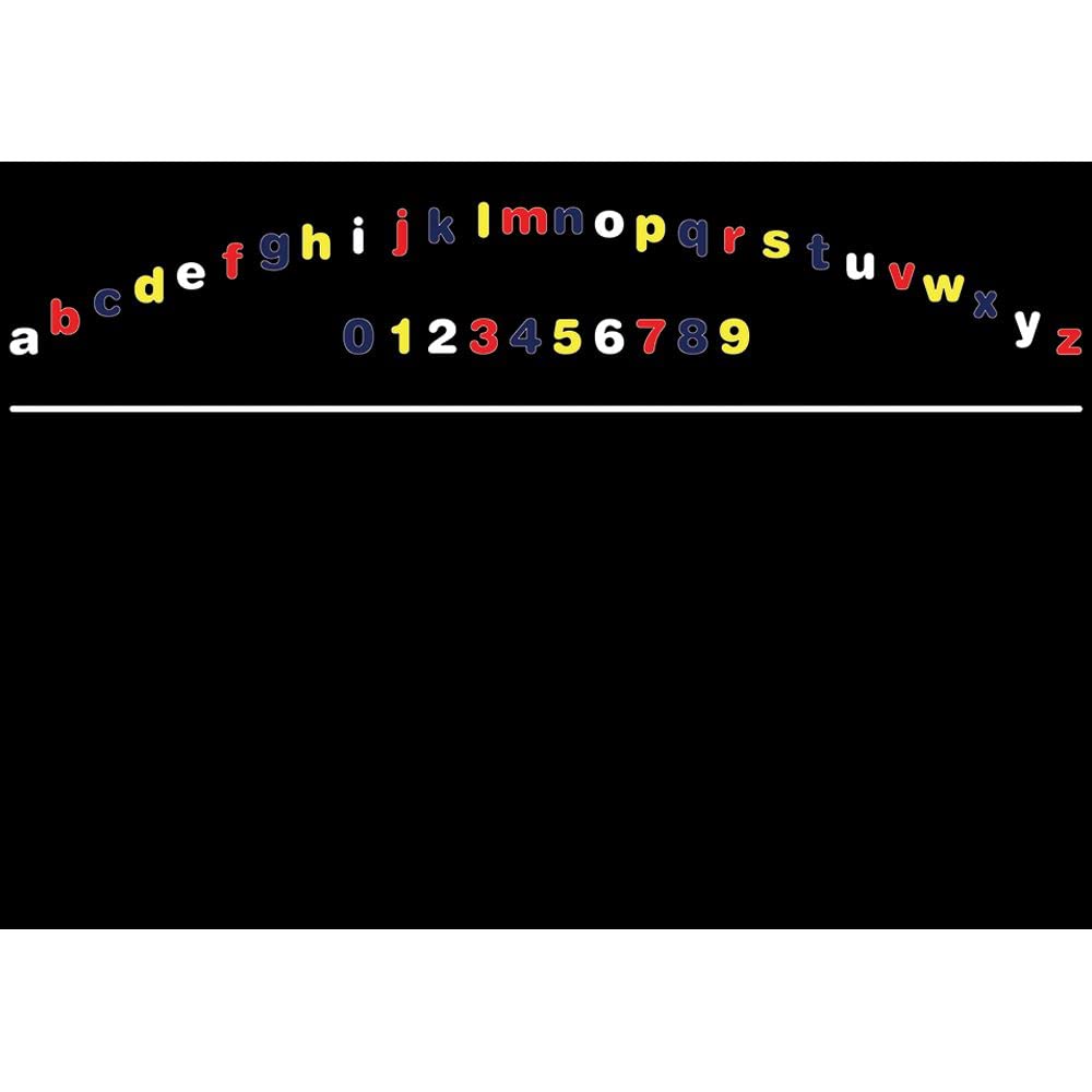 Chalkboards UK WC099 Large Alphabet Printed Unframed Blackboard/Chalkboard, Wood Black, A1, 840 x 600 mm