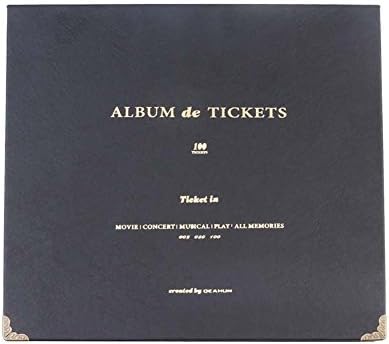 Fanamskl Ticket Stub Diary Book for Concert &amp; Movie Tickets (Black)