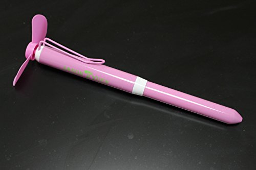 Newest Fan pen mini fan with metal ballpoint pens Multi-function electronic pen Multifunction Metal pens for office and students (Pink)
