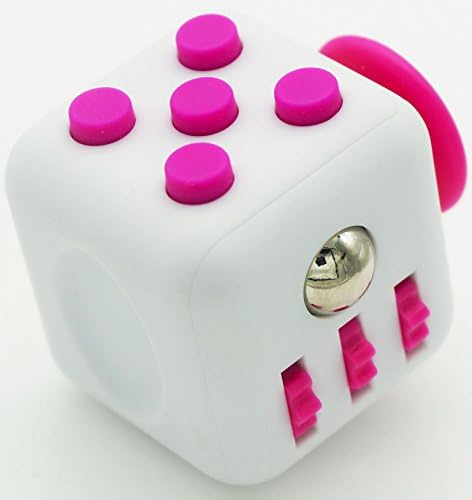FidgetCube STRESS/ANXIETY ADD/ADHD/AUTISIM Toy (white/pink)