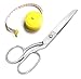 8 Inch High Quality Silver Color Heavy Duty Stainless Steel Professional Scissors - with Free Retractable Tape Measure