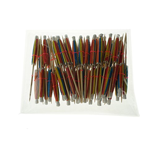 Bilipala 50 PCS Colorful Paper Umbrellas, Cocktail Parasol Picks, Cupcake Toppers Picks