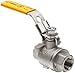 Merit Brass Stainless Steel 316 Ball Valve, Two Piece, Full Port, Lever, 1