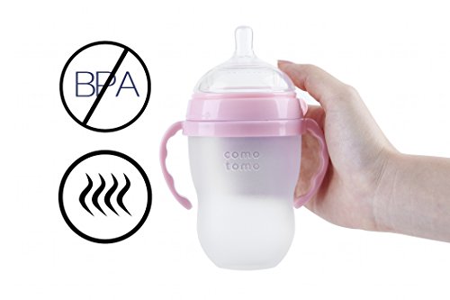 Compatible Bottle Handle for Comotomo, (Pack of 2, Pink)