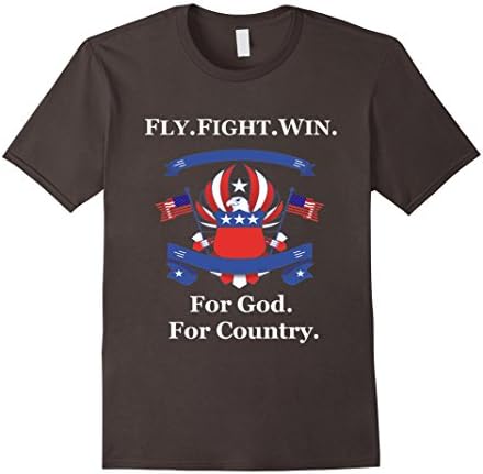 Men's Academy US AIR FORCE SHIRT FLY FIGHT WIN Unisex T Shirt Medium Asphalt