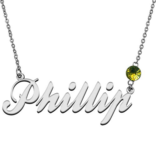 GR859C Personalized Charm Name Necklace with
