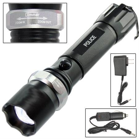 WindFire CREE XM-L Q5 LED 3 Modes 400 Lumens LED Rechargeable Flashlight Torch 18650 Battery Focus Adjustable Lamp Flashlight New Police SG Mode Cree Led Water Resistance Design Lamp Flashlight Torch with AC Charger Car Charger 18650 Battery