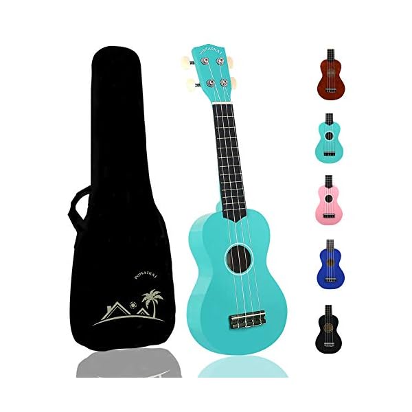 POMAIKAI Soprano Ukulele for Beginners, Guitar 21 Inch Ukelele Instrument for Adults Wood Guitar Small Hawaiian Ukalalee…