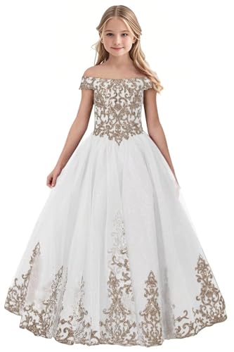 Tulle Flower Girl Dress for Wedding Sparkly