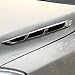 2x JDM Style Custom Chrome Plated & Black Decorative Air Flow Intake Turbo Bonnet Hood Side Vent Cover 3M Self-adhesive Stick On For Car SUV Sedan Coupe