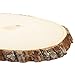 Koyal Wholesale Reversible Wood Slab Tree Slice With Bark Floral Centerpiece, Oval Shaped, 9 to 11-Inch