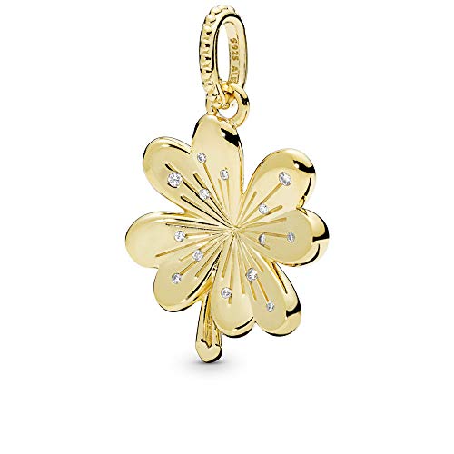 PANDORA Lucky Four-Leaf Clover 18k Gold Plated PANDORA Shine Collection Pendant - 367935CZ