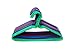 UM24 Galvanized Steel Metal Coat 16-Inch Clothes Wire Hangers with Plastic Coating in Assorted Colors, 13 Gauge, Set of 50