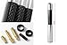TRD Logo 12cm Carbon Fiber Polished Black Aluminum Screw-On Short Antenna