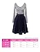 OMEYA.WANSHIDA. Women's Round Neck Stripe Long Sleeves Cocktail Party Mini Dress