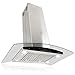 AKDY 36 in. Convertible Kitchen Island Mount Range Hood in Stainless Steel with Tempered Glass and Dual Touch Controls