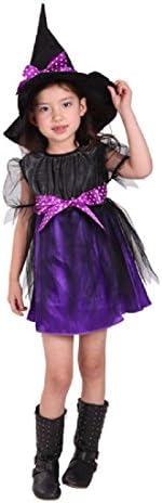 Merrysky Halloween Kids Child Witch Role Play Costumes Girls Party Dress up Clothing Tag XL Height 130-140cm