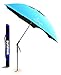Sunphio Beach Umbrella with Sand Anchor, Heavy Duty, High Wind Resistant, Portable and Large Windproof Beach Umbrellas with Sand Bags for Travel, Best Sun Protection UV