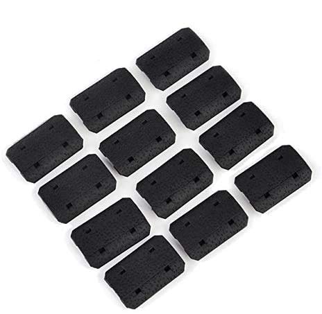 SBGJMY 12pcs Type Nylon Mlok Handguard Protector Rail Cover Panel for Mlok Rail Handguard System (Black)