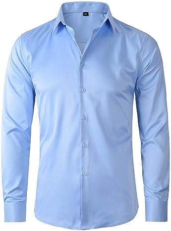 roberto cavalli slim fit dress shirt Roberto Cavalli Men's Dress Shirt Camlola Slim Fit Light Blue FSR704CH035-05048