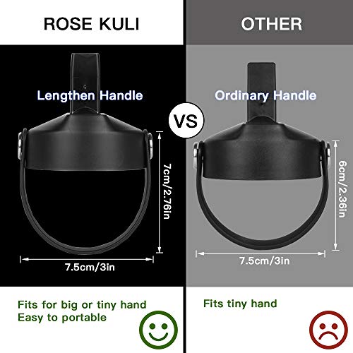 Rose Kuli Straw Lid for Hydro Flask Wide Mouth Bottle Compatibility Most Sports Water Bottle with 2 Straws and 1 Brush, BPA Free Leakproof