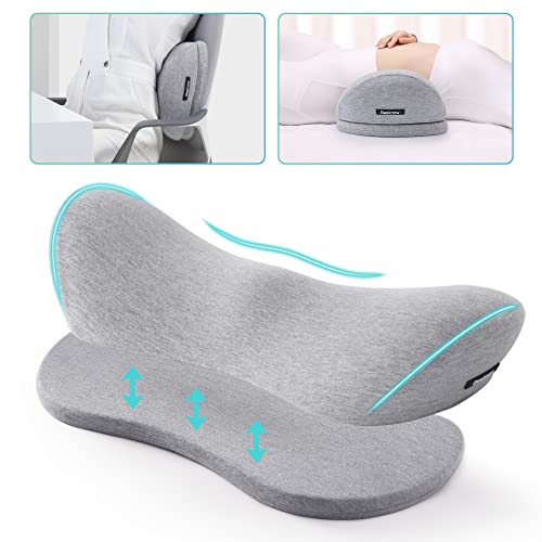 Lumbar Support Pillow for Bed & Seat Lower Back Pillow for Sleeping