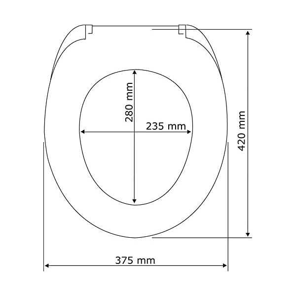 WENKO-Premium Toilettensitz Kos Blau Innenmaße LxB 28 cm x 23,5 cm