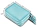 KALMORE Women's Leather RFID Secured Spacious Cute Card Wallet Small Purse, Sky Blue, Two Zippers