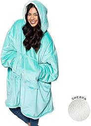 THE COMFY Original | Oversized Microfiber & Sherpa Wearable Blanket, Seen On Shark Tank, One Size Fits