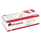 Universal Nonskid Paper Clips, Wire, Jumbo, Silver-100 ct (12 Boxes)