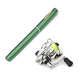 Lixada Pen Fishing Rod Reel Combo Set Premium Mini Pocket Collapsible Fishing Pole Kit Telescopic Fishing Rod + Spinning Reel Combo Kit 1M / 1.4M