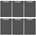 Trade Quest Plastic Clipboard Opaque Color Letter Size Low Profile Clip (Pack of 6) (Gray)