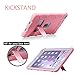 CreaDream New iPad 9.7 Inch Case 2018/2017, iPad 6th/5th Generation Case 3 Layer Shockproof Rugged Drop Protection Cover Built with Kickstand for Apple iPad 9.7 inch A1893 A1954 A1822 A1823 (Pink)