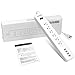 Bototek 6-outlet power strip with 4 Smart 5V/2.4A USB Charging ports and 6ft Cord, Built-in 1250W/10A Surge protector, for smart phones & tablets, White