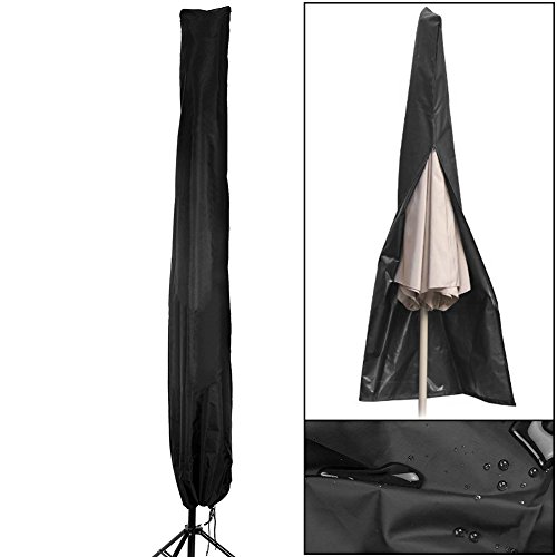 AISHN Umbrella Covers,74.8" H x 22" W Water Resistant, Outdoor Cantilever Parasol Covers, Umbrellas Storage Protect Bag, Durable Fabric Lasting in Strong Sunshine for Garden & Market (Black) - Thumbnail 7