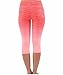 Evera Womens Ombre Yoga Athletic Workout Exercise Capris Leggings