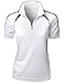 Coolon 2 Tone Collar Zipup Polo T-Shirt White S
