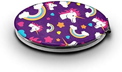 ミラー 化粧鏡 かわいいユニコーン コンパクトミラー 軽量 丸型 折りたたみ鏡 B08nhpfl 350円 大人気 New Arrival 最安値挑戦 年中無休 高品質 通販